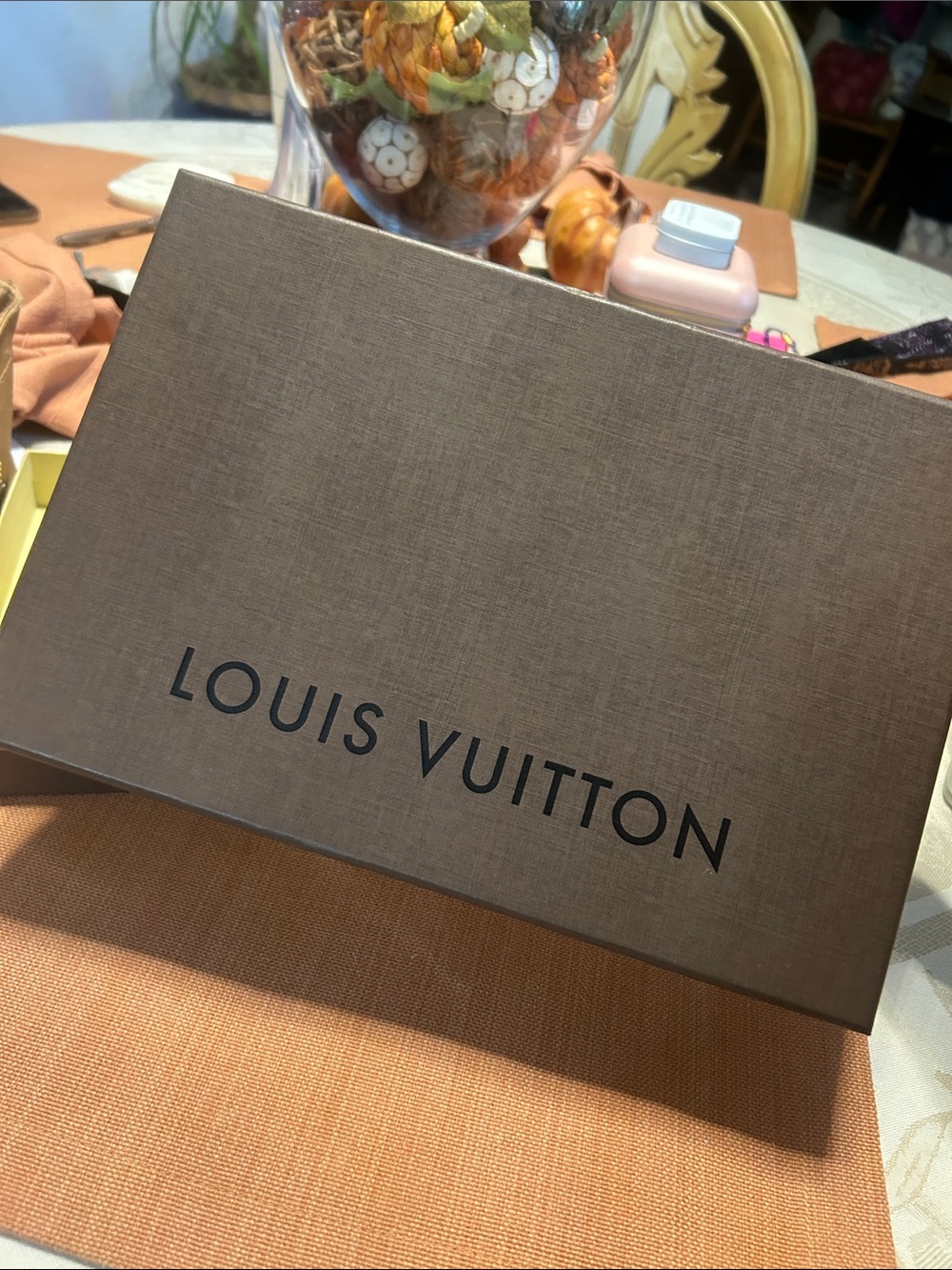 Louis Vuitton Dark Brown Logo Gift Box